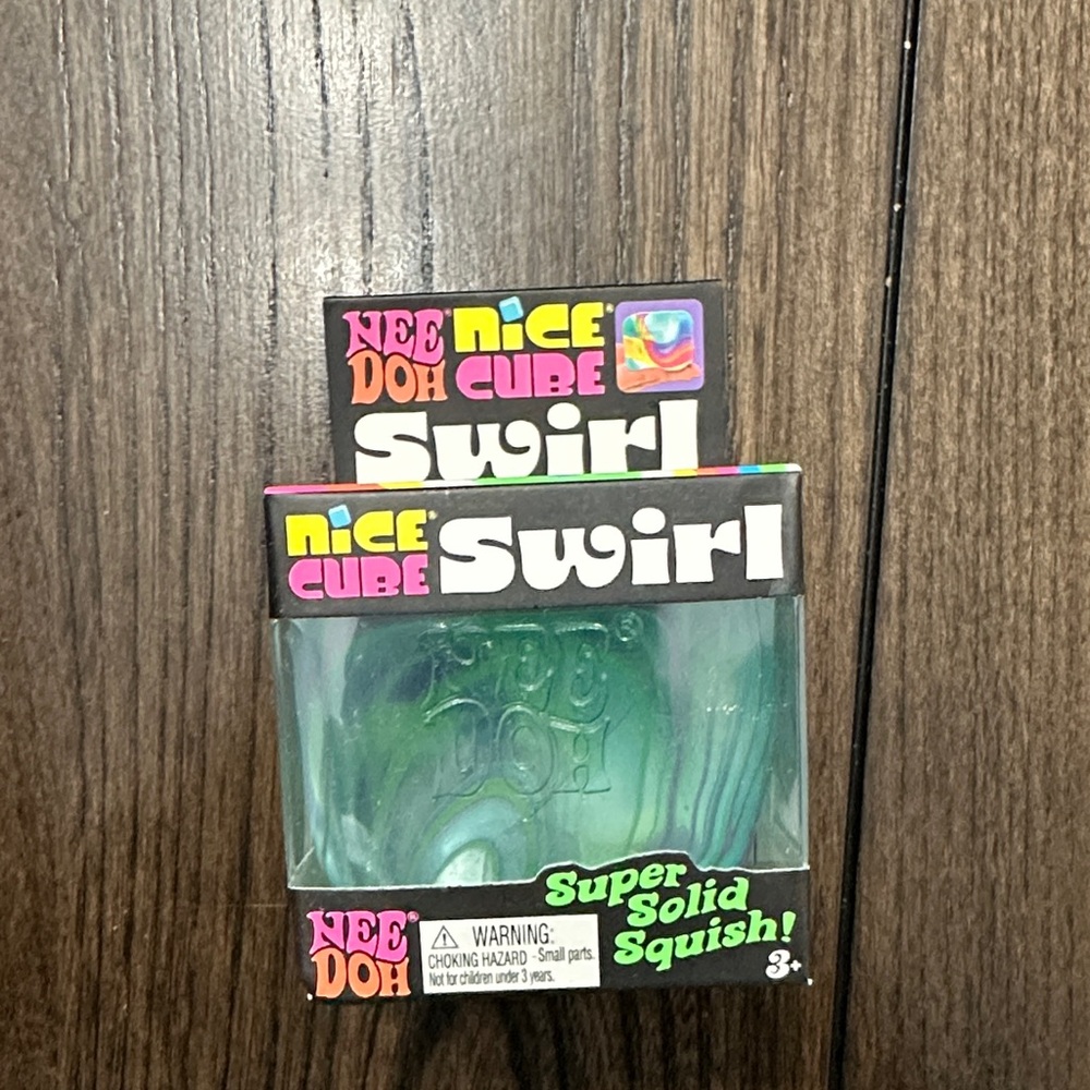 Nee Doh Nice Cube Swirl - Green & Teal Squish